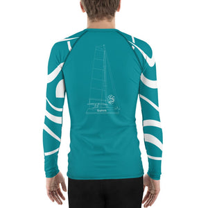 Boatbranding Men's Rash Guard Euphoria Sailing-Gift Regatta Yacht Sailing-Lifestyle Sailing-Apparel Nautical-Fashion Nautical-Gear