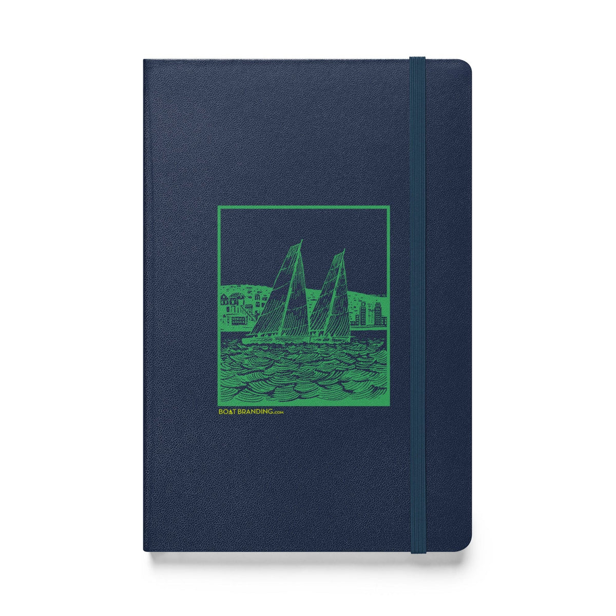 Boatbranding Navy Sailing Hardcover bound notebook Sailing-Gift Regatta Yacht Sailing-Lifestyle Sailing-Apparel Nautical-Fashion Nautical-Gear