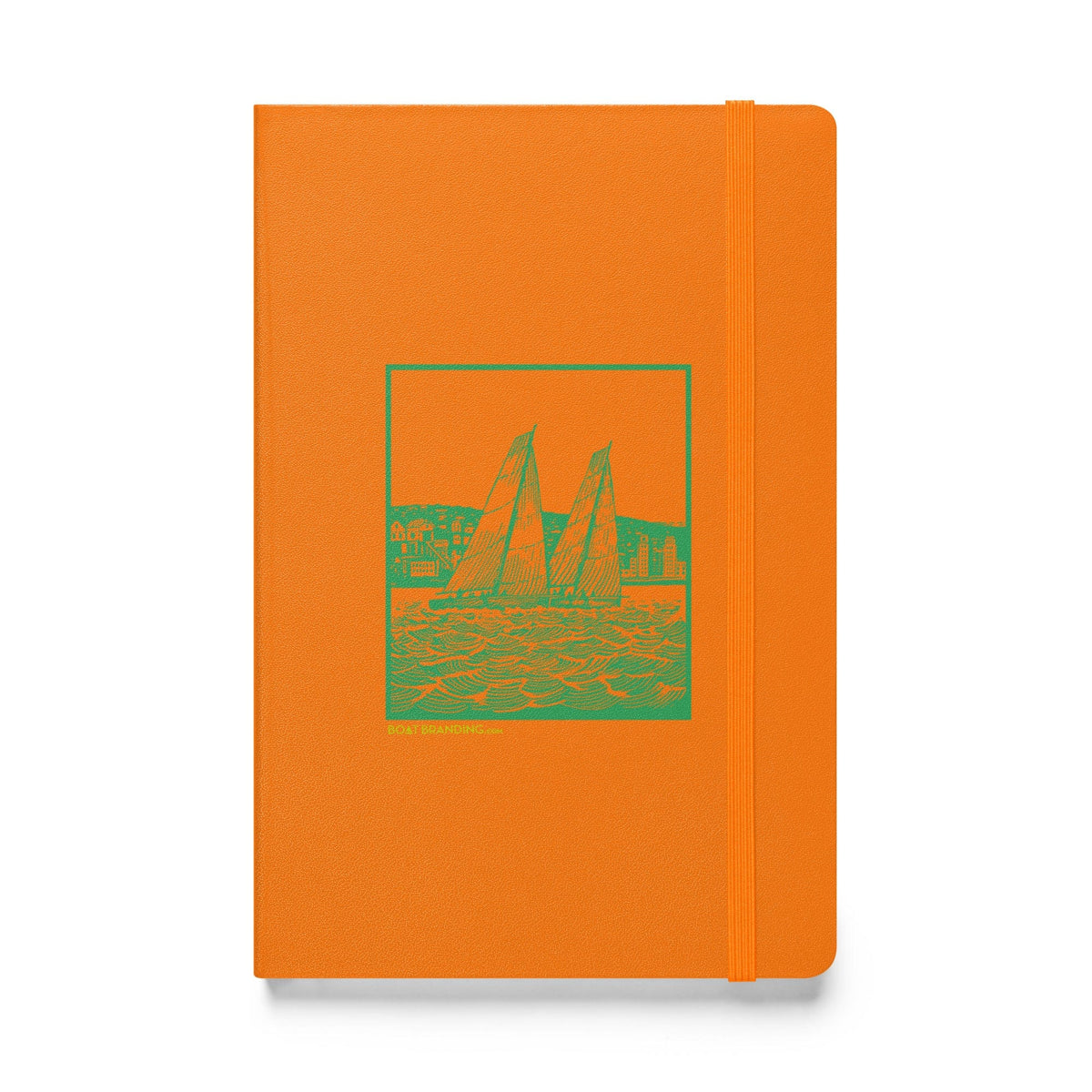 Boatbranding Orange Sailing Hardcover bound notebook Sailing-Gift Regatta Yacht Sailing-Lifestyle Sailing-Apparel Nautical-Fashion Nautical-Gear