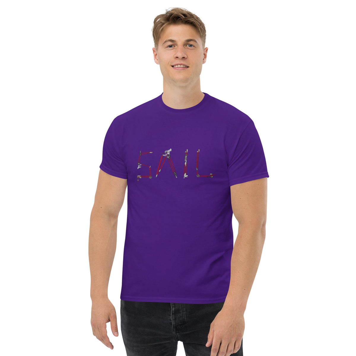 Boatbranding Purple / S Sail Men's classic tee Sailing-Gift Regatta Yacht Sailing-Lifestyle Sailing-Apparel Nautical-Fashion Nautical-Gear