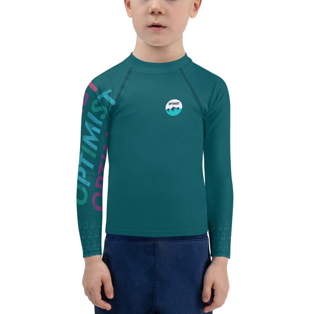 Boatbranding Rash Guard 2T Optimist sailing design Kids unisex Rash Guard - Long Sleeve Sailing-Gift Regatta Yacht Sailing-Lifestyle Sailing-Apparel Nautical-Fashion Nautical-Gear