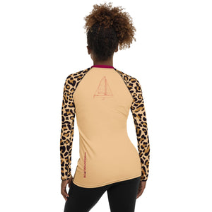 Boatbranding Rash Guard J70 yacht sailing design women's Rash Guard. Animal Print - Long Sleeve Sailing-Gift Regatta Yacht Sailing-Lifestyle Sailing-Apparel Nautical-Fashion Nautical-Gear