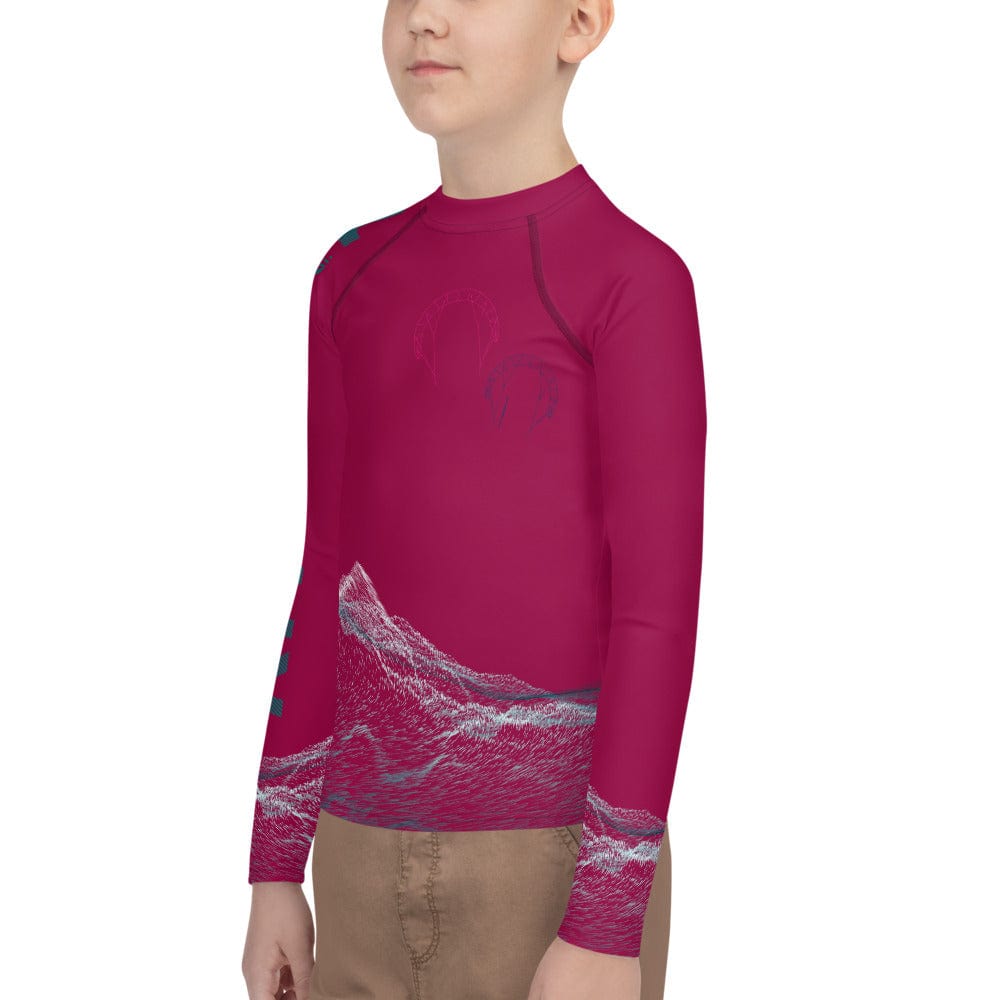 Boatbranding Rash Guard Kitesurfing sailing design Youth Girl Rash Guard - Long Sleeve Sailing-Gift Regatta Yacht Sailing-Lifestyle Sailing-Apparel Nautical-Fashion Nautical-Gear