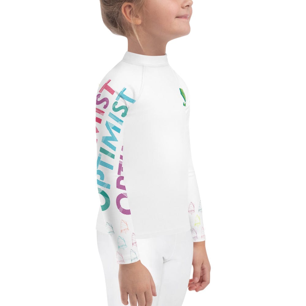 Boatbranding Rash Guard Optimist sailing design Kids unisex Rash Guard - Long Sleeve Sailing-Gift Regatta Yacht Sailing-Lifestyle Sailing-Apparel Nautical-Fashion Nautical-Gear