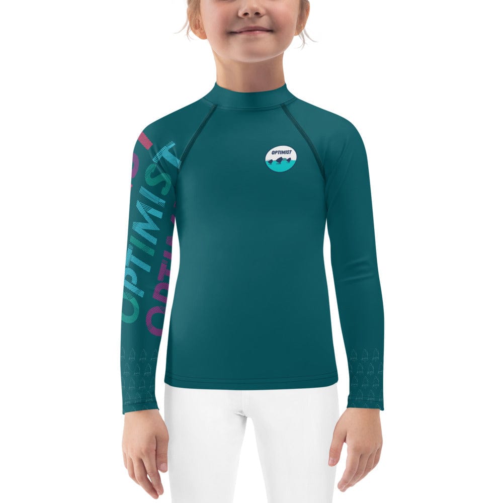 Boatbranding Rash Guard Optimist sailing design Kids unisex Rash Guard - Long Sleeve Sailing-Gift Regatta Yacht Sailing-Lifestyle Sailing-Apparel Nautical-Fashion Nautical-Gear