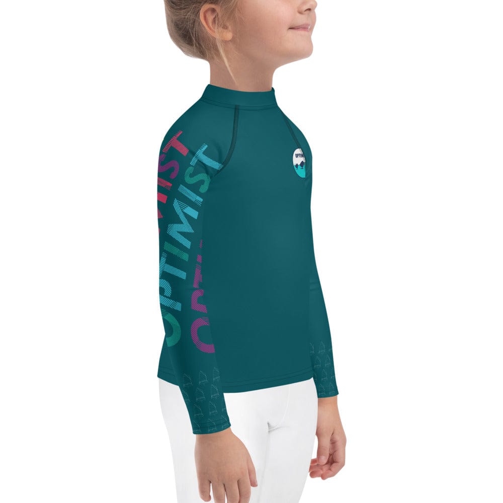 Boatbranding Rash Guard Optimist sailing design Kids unisex Rash Guard - Long Sleeve Sailing-Gift Regatta Yacht Sailing-Lifestyle Sailing-Apparel Nautical-Fashion Nautical-Gear