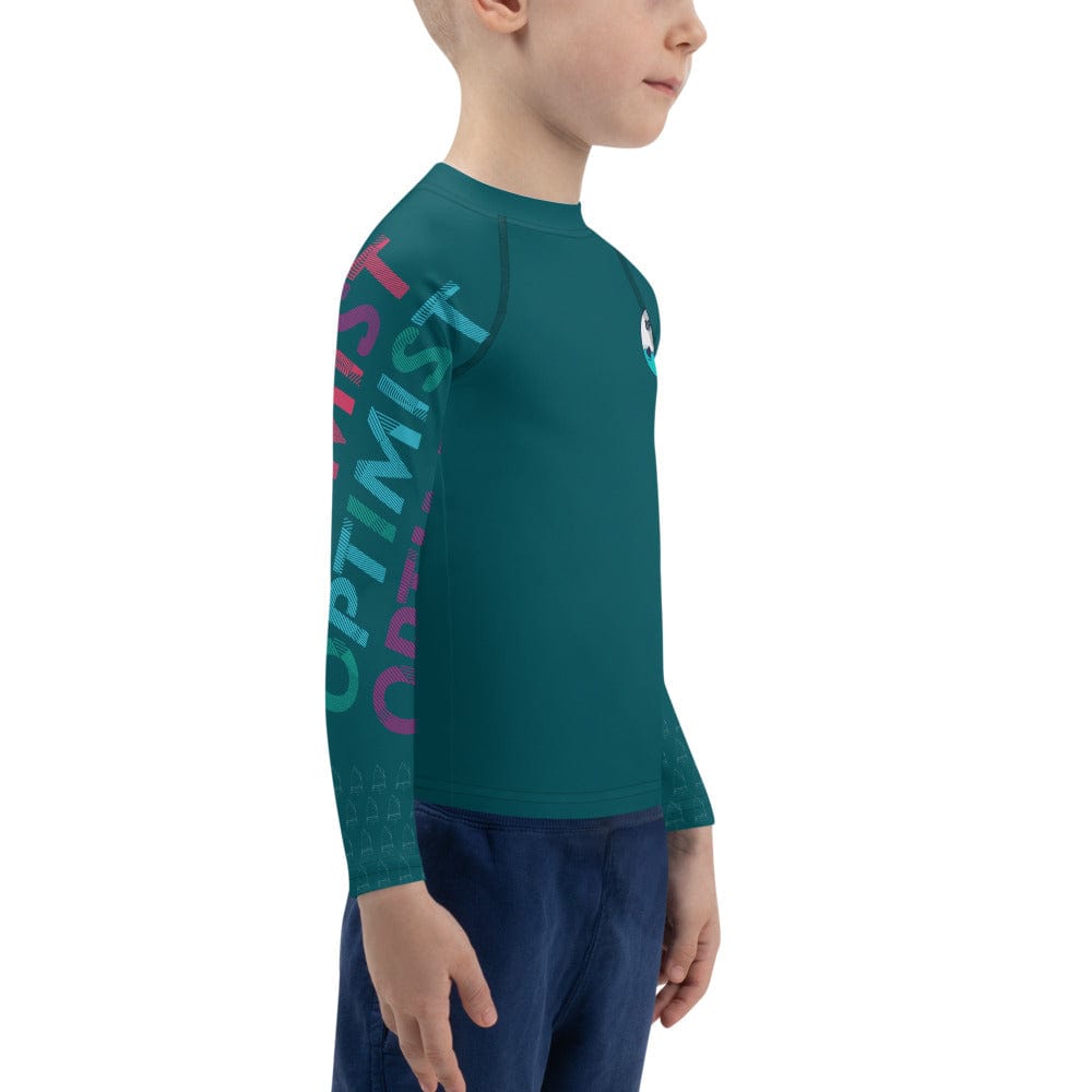 Boatbranding Rash Guard Optimist sailing design Kids unisex Rash Guard - Long Sleeve Sailing-Gift Regatta Yacht Sailing-Lifestyle Sailing-Apparel Nautical-Fashion Nautical-Gear