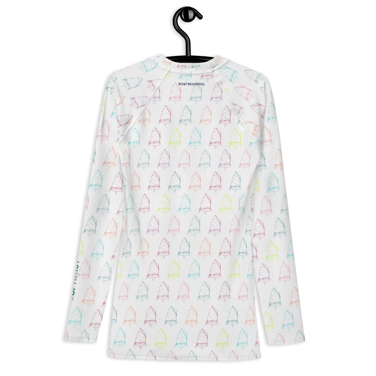 Boatbranding Rash Guard Optimist  sailing design Men's Rash Guard - Long Sleeve Sailing-Gift Regatta Yacht Sailing-Lifestyle Sailing-Apparel Nautical-Fashion Nautical-Gear