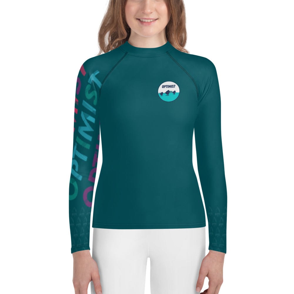 Boatbranding Rash Guard Optimist sailing patch design Youth Unisex Rash Guard - Long Sleeve Sailing-Gift Regatta Yacht Sailing-Lifestyle Sailing-Apparel Nautical-Fashion Nautical-Gear