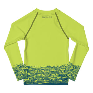 Boatbranding Rash Guard Sailing design Kids unisex Rash Guard - Long Sleeve Sailing-Gift Regatta Yacht Sailing-Lifestyle Sailing-Apparel Nautical-Fashion Nautical-Gear