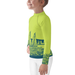 Boatbranding Rash Guard Sailing design Kids unisex Rash Guard - Long Sleeve Sailing-Gift Regatta Yacht Sailing-Lifestyle Sailing-Apparel Nautical-Fashion Nautical-Gear