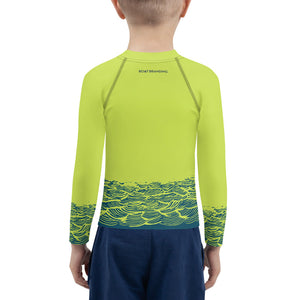 Boatbranding Rash Guard Sailing design Kids unisex Rash Guard - Long Sleeve Sailing-Gift Regatta Yacht Sailing-Lifestyle Sailing-Apparel Nautical-Fashion Nautical-Gear