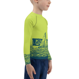 Boatbranding Rash Guard Sailing design Kids unisex Rash Guard - Long Sleeve Sailing-Gift Regatta Yacht Sailing-Lifestyle Sailing-Apparel Nautical-Fashion Nautical-Gear