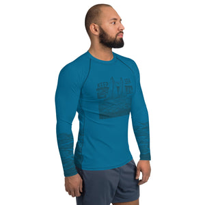 Boatbranding Rash Guard Sailing design Men's Rash Guard - Long Sleeve Keep the sea plastic free Sailing-Gift Regatta Yacht Sailing-Lifestyle Sailing-Apparel Nautical-Fashion Nautical-Gear