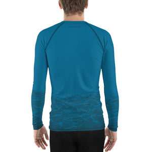 Boatbranding Rash Guard Sailing design Men's Rash Guard - Long Sleeve Keep the sea plastic free Sailing-Gift Regatta Yacht Sailing-Lifestyle Sailing-Apparel Nautical-Fashion Nautical-Gear