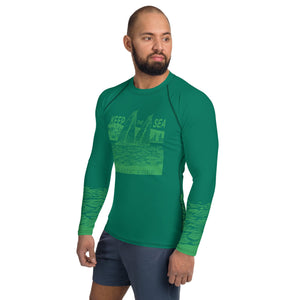 Boatbranding Rash Guard Sailing design Men's Rash Guard - Long Sleeve Keep the sea plastic free Sailing-Gift Regatta Yacht Sailing-Lifestyle Sailing-Apparel Nautical-Fashion Nautical-Gear