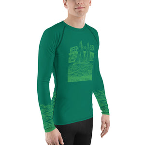 Boatbranding Rash Guard Sailing design Men's Rash Guard - Long Sleeve Keep the sea plastic free Sailing-Gift Regatta Yacht Sailing-Lifestyle Sailing-Apparel Nautical-Fashion Nautical-Gear