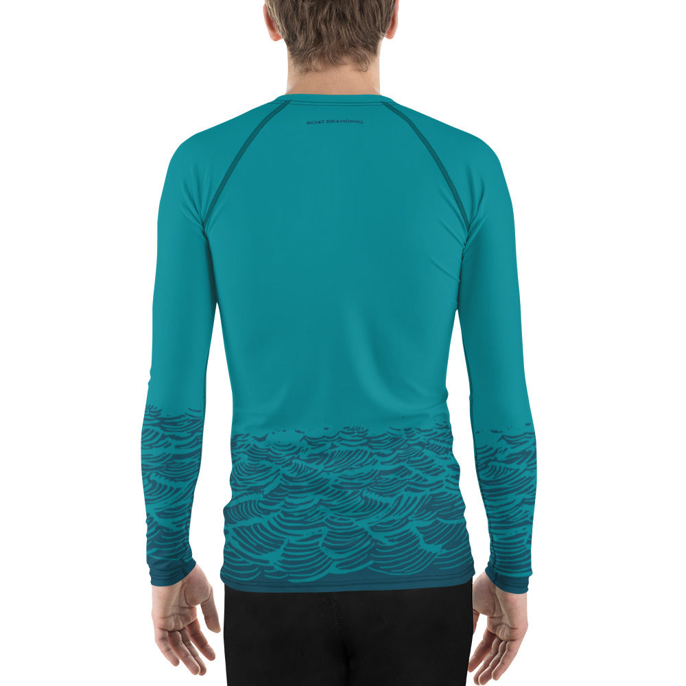 Boatbranding Rash Guard sailing design Men's Rash Guard - Long Sleeve Sailing-Gift Regatta Yacht Sailing-Lifestyle Sailing-Apparel Nautical-Fashion Nautical-Gear