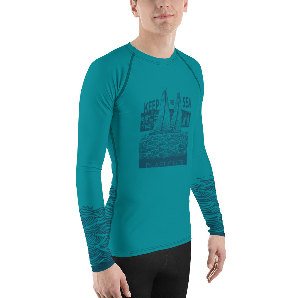 Boatbranding Rash Guard sailing design Men's Rash Guard - Long Sleeve Sailing-Gift Regatta Yacht Sailing-Lifestyle Sailing-Apparel Nautical-Fashion Nautical-Gear