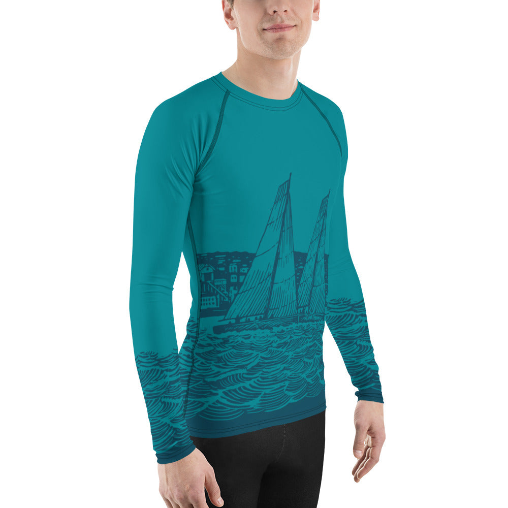 Boatbranding Rash Guard Sailing design Men's Rash Guard - Long Sleeve Sailing-Gift Regatta Yacht Sailing-Lifestyle Sailing-Apparel Nautical-Fashion Nautical-Gear