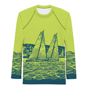 Boatbranding Rash Guard Sailing design Men's Rash Guard - Long Sleeve Sailing-Gift Regatta Yacht Sailing-Lifestyle Sailing-Apparel Nautical-Fashion Nautical-Gear