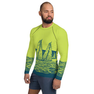 Boatbranding Rash Guard Sailing design Men's Rash Guard - Long Sleeve Sailing-Gift Regatta Yacht Sailing-Lifestyle Sailing-Apparel Nautical-Fashion Nautical-Gear