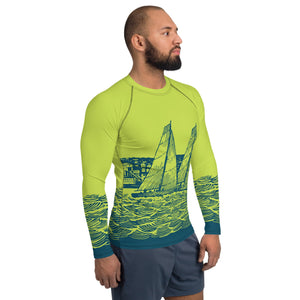 Boatbranding Rash Guard Sailing design Men's Rash Guard - Long Sleeve Sailing-Gift Regatta Yacht Sailing-Lifestyle Sailing-Apparel Nautical-Fashion Nautical-Gear