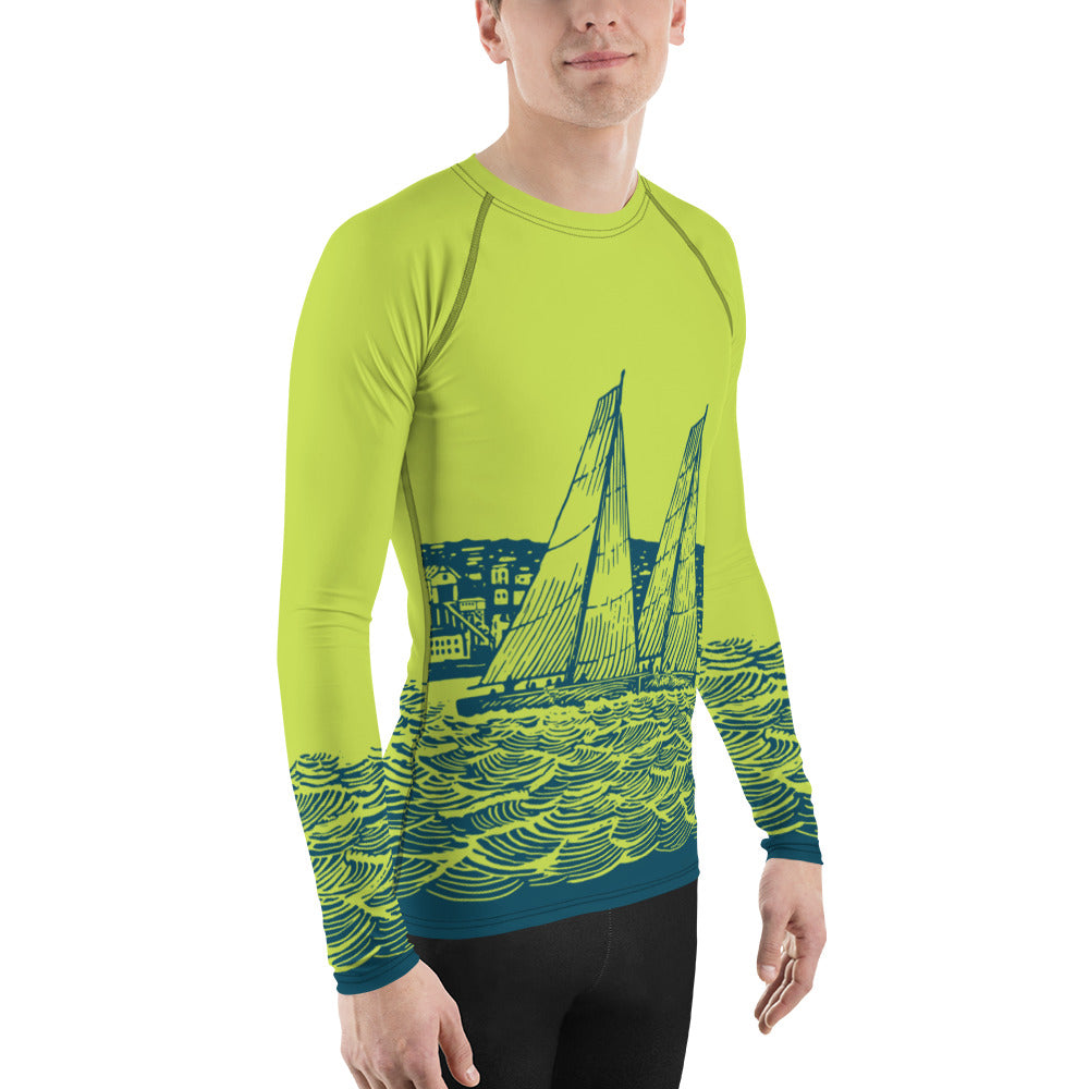 Boatbranding Rash Guard Sailing design Men's Rash Guard - Long Sleeve Sailing-Gift Regatta Yacht Sailing-Lifestyle Sailing-Apparel Nautical-Fashion Nautical-Gear