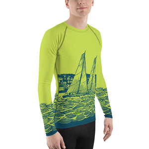 Boatbranding Rash Guard Sailing design Men's Rash Guard - Long Sleeve Sailing-Gift Regatta Yacht Sailing-Lifestyle Sailing-Apparel Nautical-Fashion Nautical-Gear