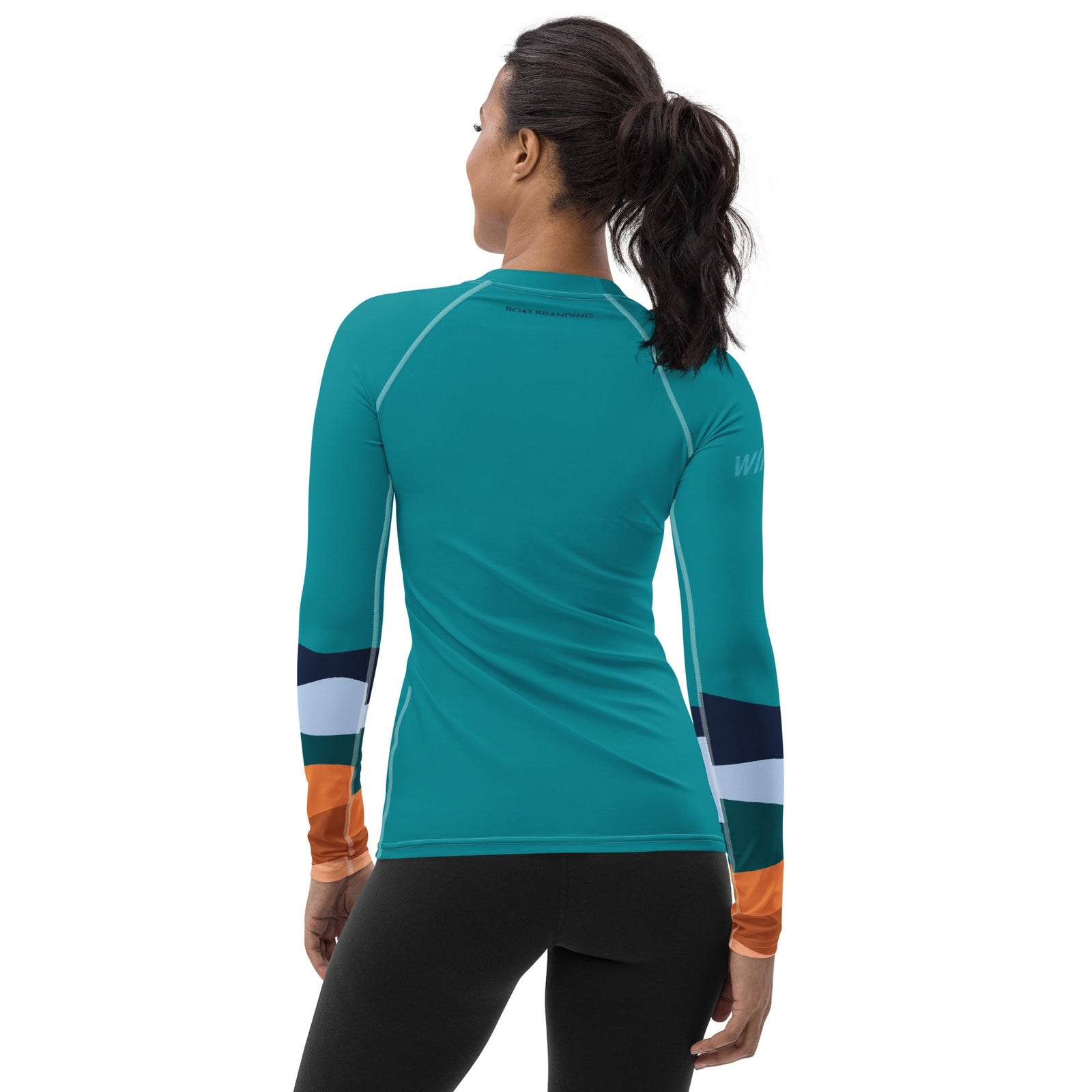 Boatbranding Rash Guard XS Windsurf sailing design women's Rash Guard - Long Sleeve Sailing-Gift Regatta Yacht Sailing-Lifestyle Sailing-Apparel Nautical-Fashion Nautical-Gear