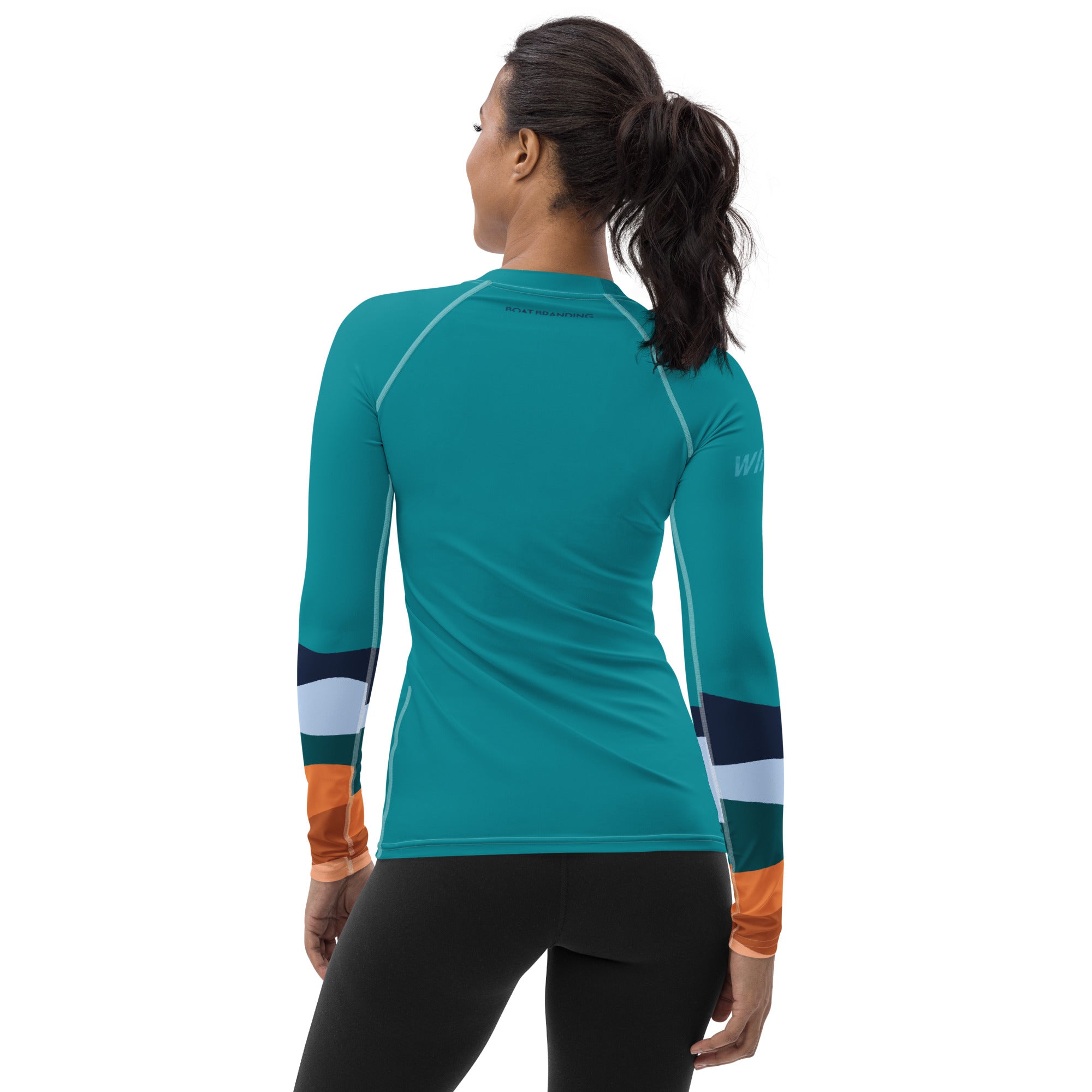 Boatbranding Rash Guard XS Windsurf sailing design women's Rash Guard - Long Sleeve Sailing-Gift Regatta Yacht Sailing-Lifestyle Sailing-Apparel Nautical-Fashion Nautical-Gear