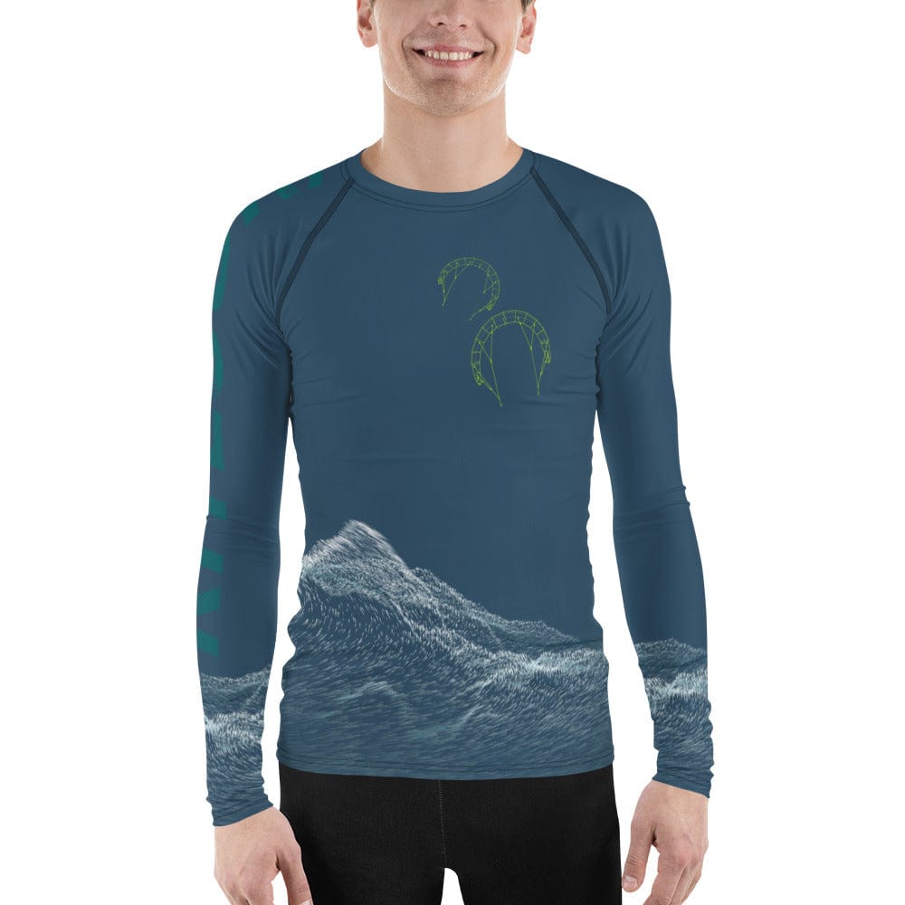 Boatbranding Rash Guard XS Kitesurfing sailing design Men's Rash Guard - Long Sleeve Sailing-Gift Regatta Yacht Sailing-Lifestyle Sailing-Apparel Nautical-Fashion Nautical-Gear