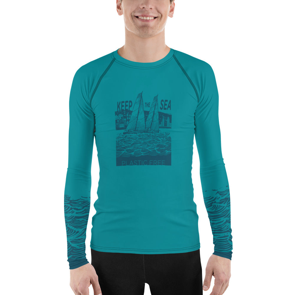 Boatbranding Rash Guard XS sailing design Men's Rash Guard - Long Sleeve Sailing-Gift Regatta Yacht Sailing-Lifestyle Sailing-Apparel Nautical-Fashion Nautical-Gear