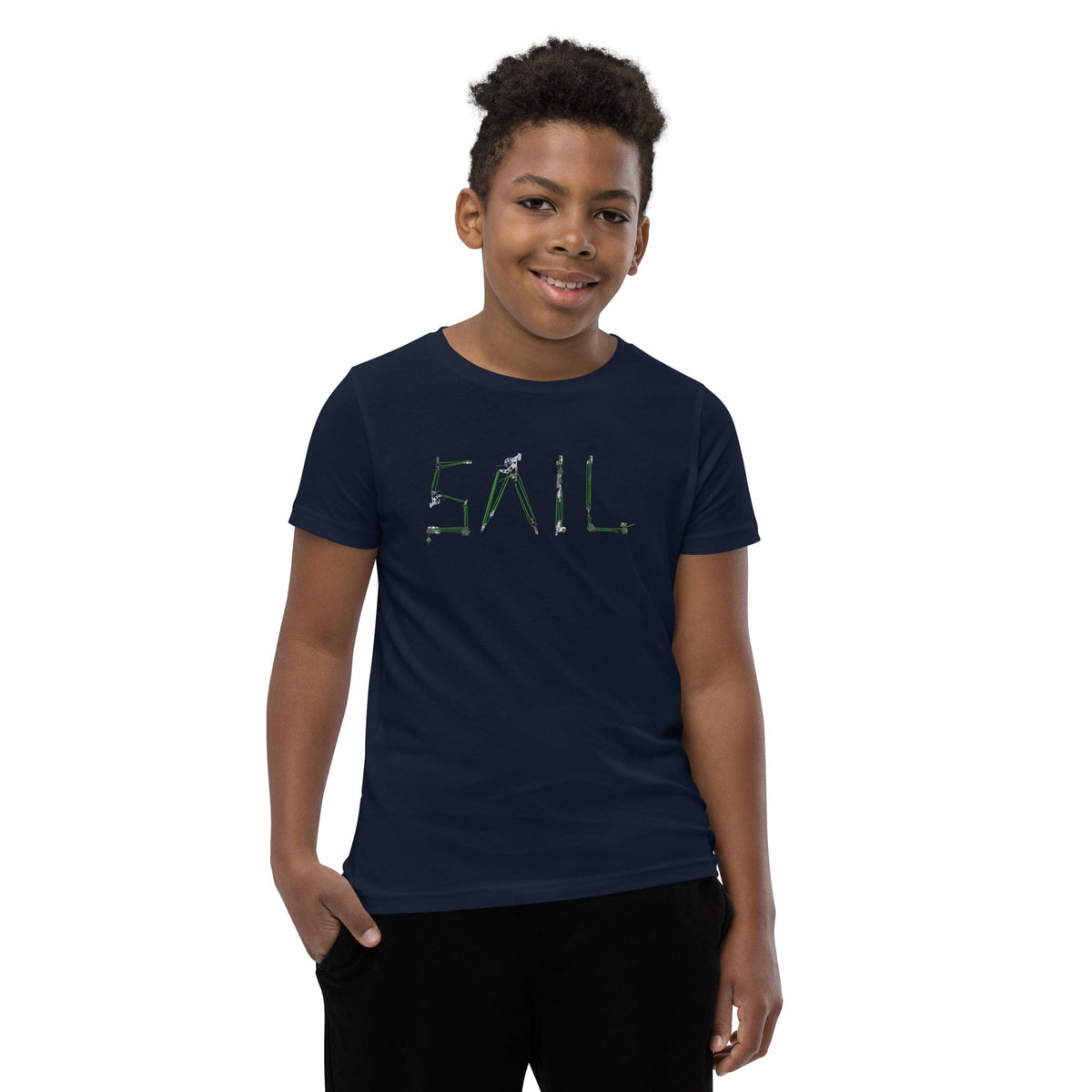 Boatbranding SAIL Youth Short Sleeve T-Shirt Sailing-Gift Regatta Yacht Sailing-Lifestyle Sailing-Apparel Nautical-Fashion Nautical-Gear