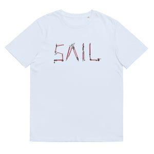 Boatbranding Serene Blue / S SAIL Unisex organic cotton t-shirt Sailing-Gift Regatta Yacht Sailing-Lifestyle Sailing-Apparel Nautical-Fashion Nautical-Gear