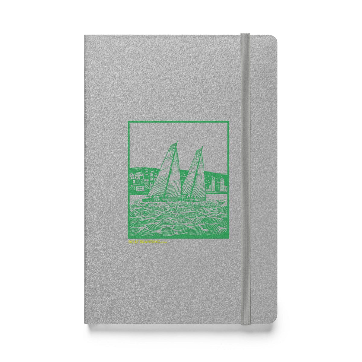 Boatbranding Silver Sailing Hardcover bound notebook Sailing-Gift Regatta Yacht Sailing-Lifestyle Sailing-Apparel Nautical-Fashion Nautical-Gear