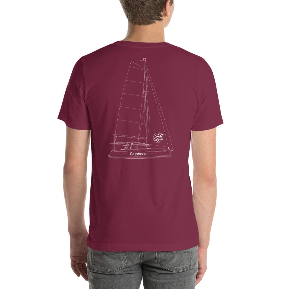Boatbranding Unisex t-shirt Euphoria Sailing-Gift Regatta Yacht Sailing-Lifestyle Sailing-Apparel Nautical-Fashion Nautical-Gear