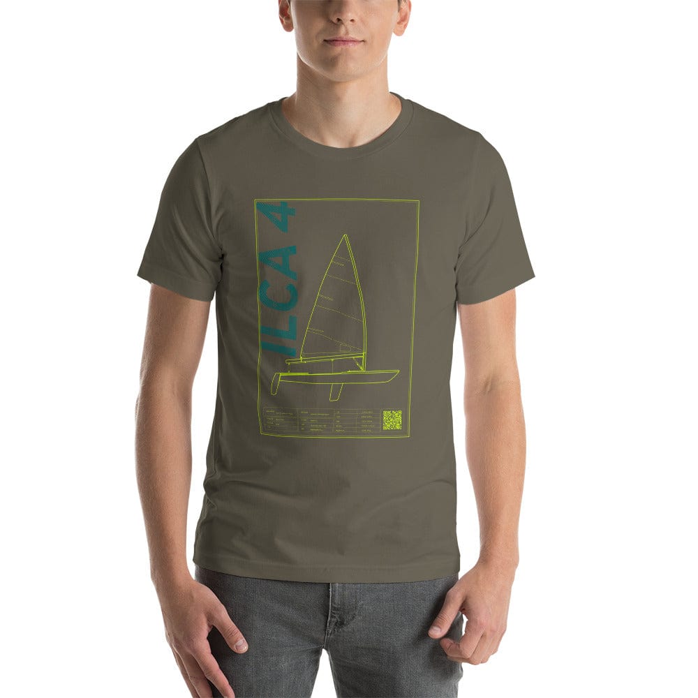 Boatbranding Unisex t-shirt ILCA 4 / Laser 4.7 Sailing-Gift Regatta Yacht Sailing-Lifestyle Sailing-Apparel Nautical-Fashion Nautical-Gear