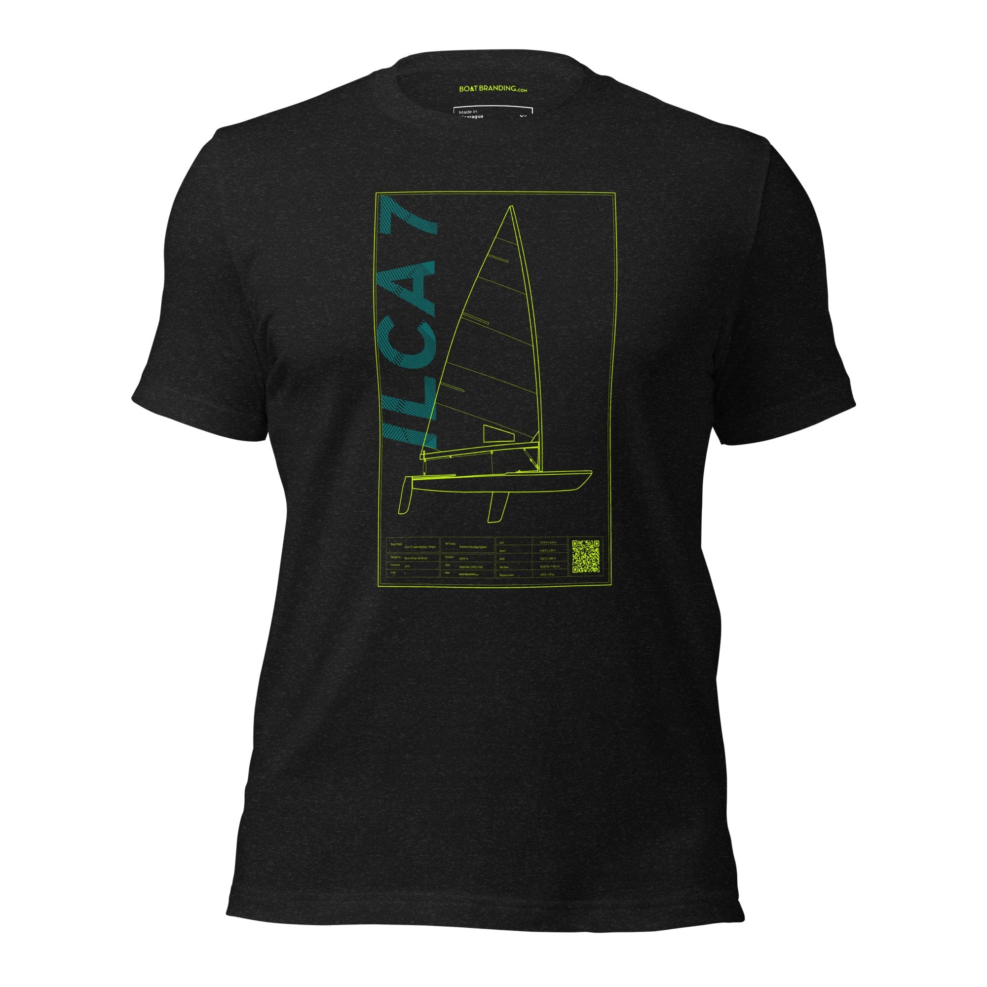 Boatbranding XS Unisex t-shirt ILCA7 Sailing-Gift Regatta Yacht Sailing-Lifestyle Sailing-Apparel Nautical-Fashion Nautical-Gear