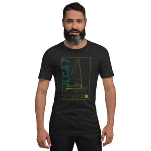 Boatbranding Unisex t-shirt ILCA7 Sailing-Gift Regatta Yacht Sailing-Lifestyle Sailing-Apparel Nautical-Fashion Nautical-Gear