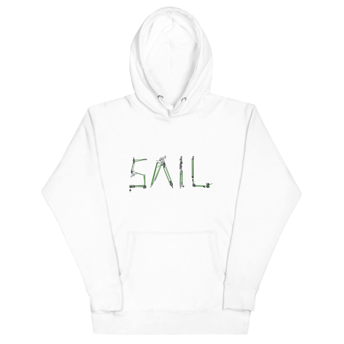 Boatbranding White / S Sail Unisex Hoodie Sailing-Gift Regatta Yacht Sailing-Lifestyle Sailing-Apparel Nautical-Fashion Nautical-Gear