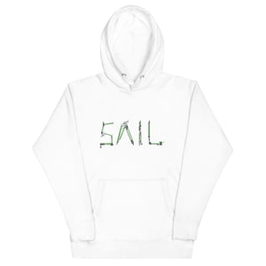 Boatbranding White / S Sail Unisex Hoodie Sailing-Gift Regatta Yacht Sailing-Lifestyle Sailing-Apparel Nautical-Fashion Nautical-Gear