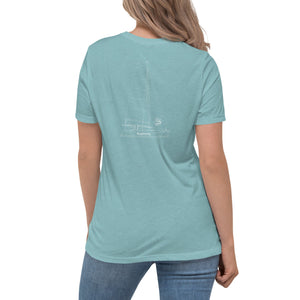 Boatbranding Women's Relaxed T-Shirt Euphoria Sailing-Gift Regatta Yacht Sailing-Lifestyle Sailing-Apparel Nautical-Fashion Nautical-Gear