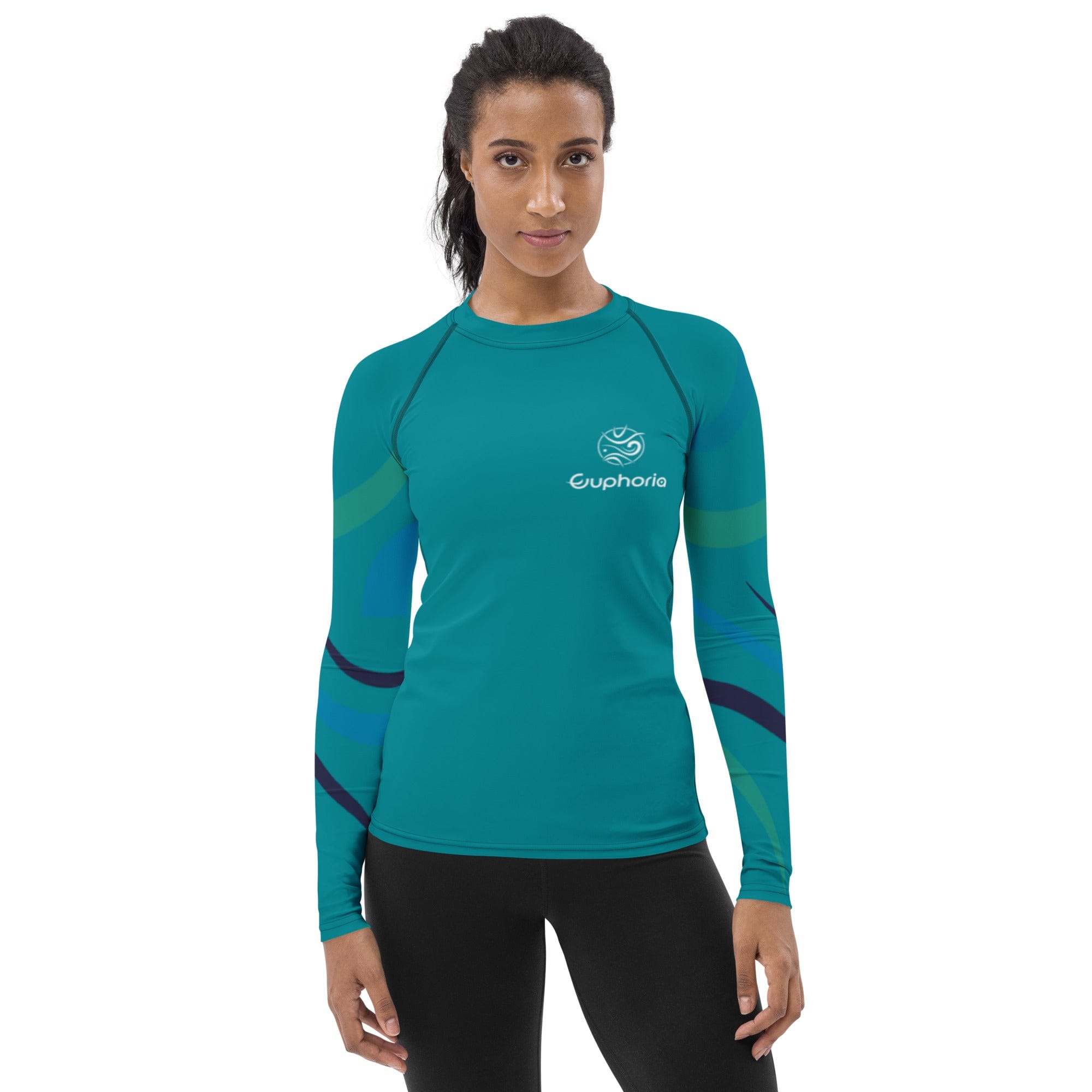 Boatbranding XS Euphoria Women's Rash Guard Sailing-Gift Regatta Yacht Sailing-Lifestyle Sailing-Apparel Nautical-Fashion Nautical-Gear