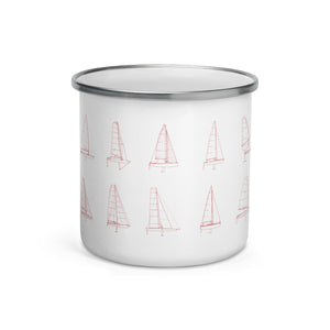 Premium Enamel Mug Sailing Regata Yachts