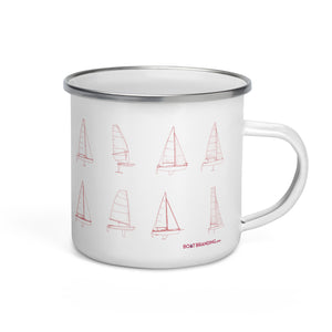 Premium Enamel Mug Sailing Regata Yachts