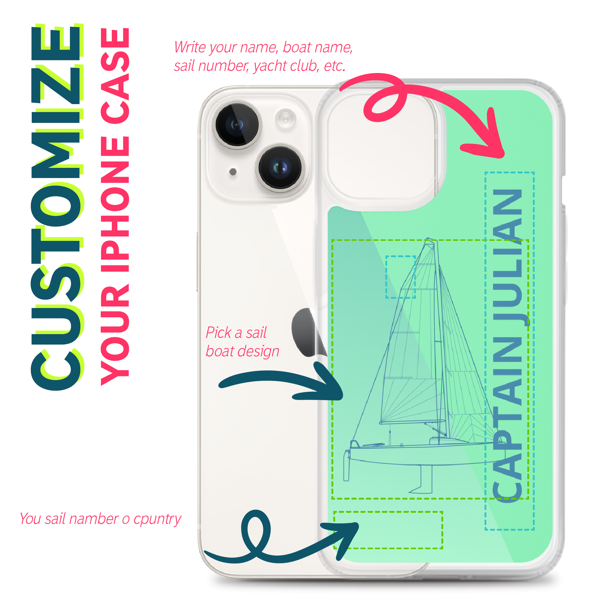 Custom Iphone Case Sailboats Designs