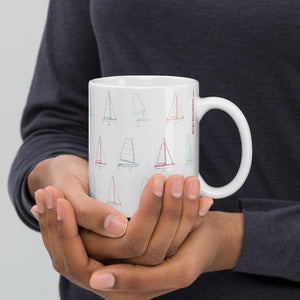 Sailing boats design glossy ceramic mug 11oz Regata