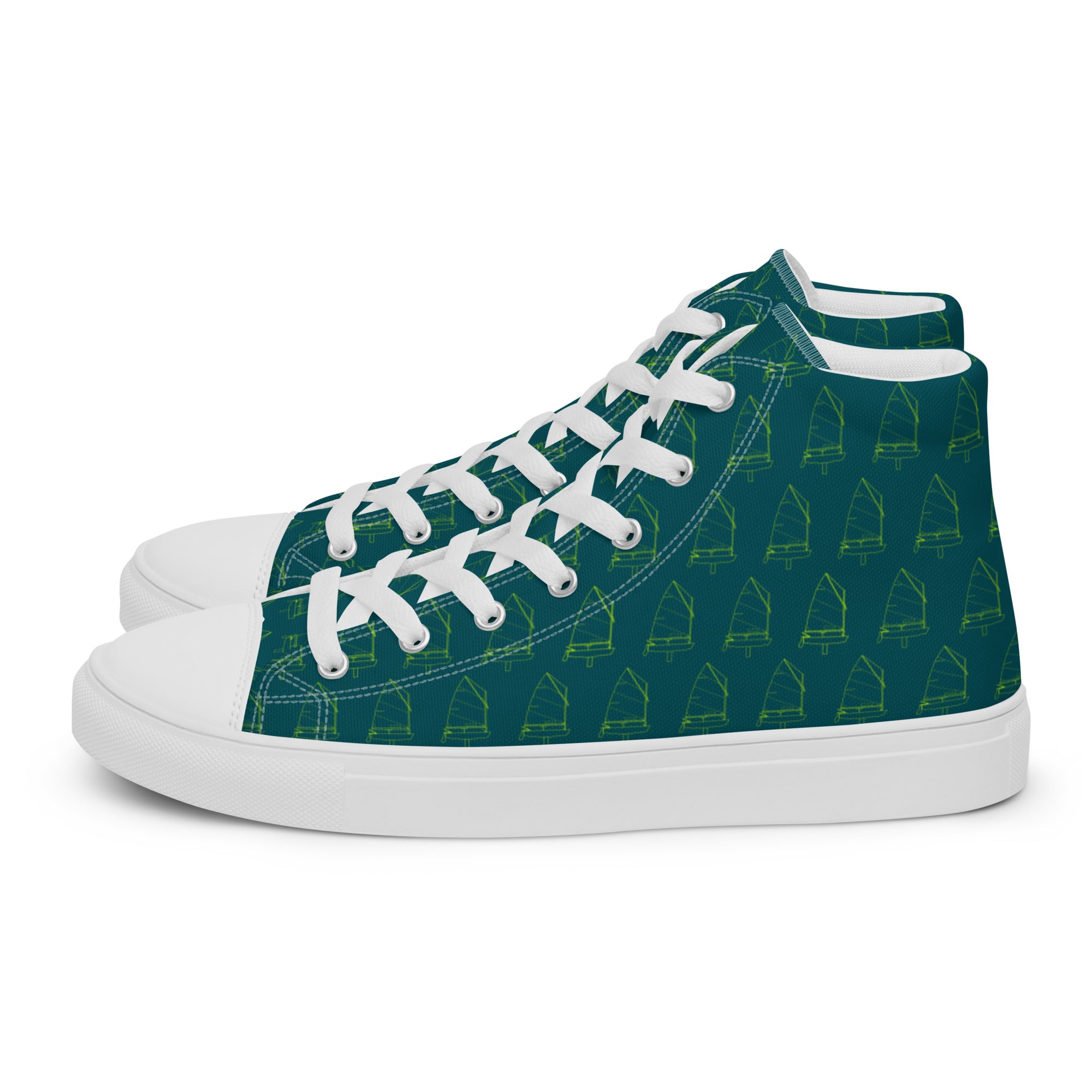 Boatbranding 5 Women’s Optimist high top canvas shoes Sailing-Gift Regatta Yacht Sailing-Lifestyle Sailing-Apparel Nautical-Fashion Nautical-Gear