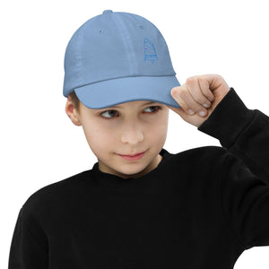 Boatbranding Baby Blue Optimist Youth baseball cap Sailing-Gift Regatta Yacht Sailing-Lifestyle Sailing-Apparel Nautical-Fashion Nautical-Gear